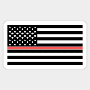 Firefighter American Flag Sticker